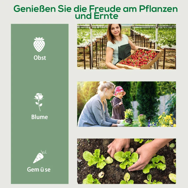 Plastic Greenhouse, 4 Shelves, 69x50x165cm, Green - Image 7