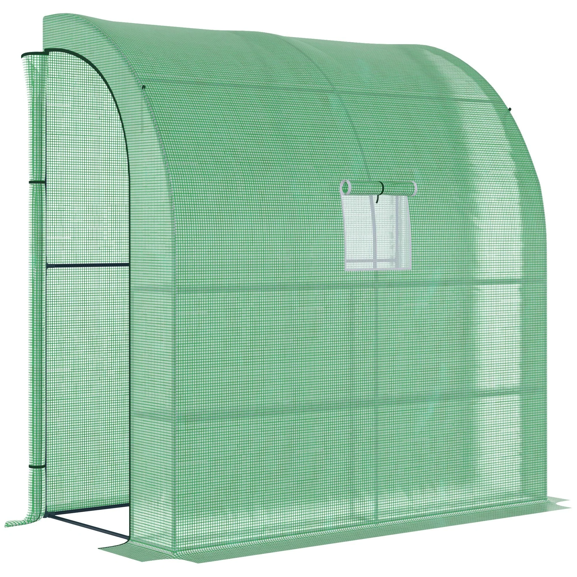 Polytunnel Greenhouse 2 Doors UV Protection Steel & PE Green - Image 2