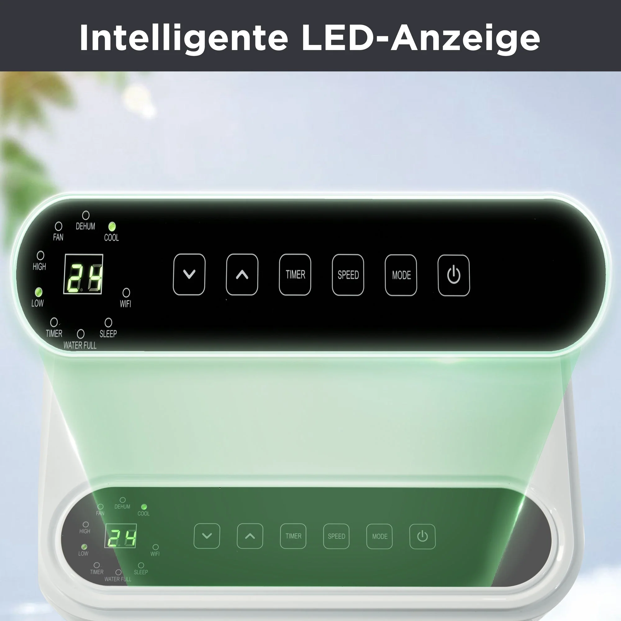 Portable Air Conditioner 7000 BTU/h 2kW Dehumidifier Remote/App Control for 80m² - Class A - Image 5