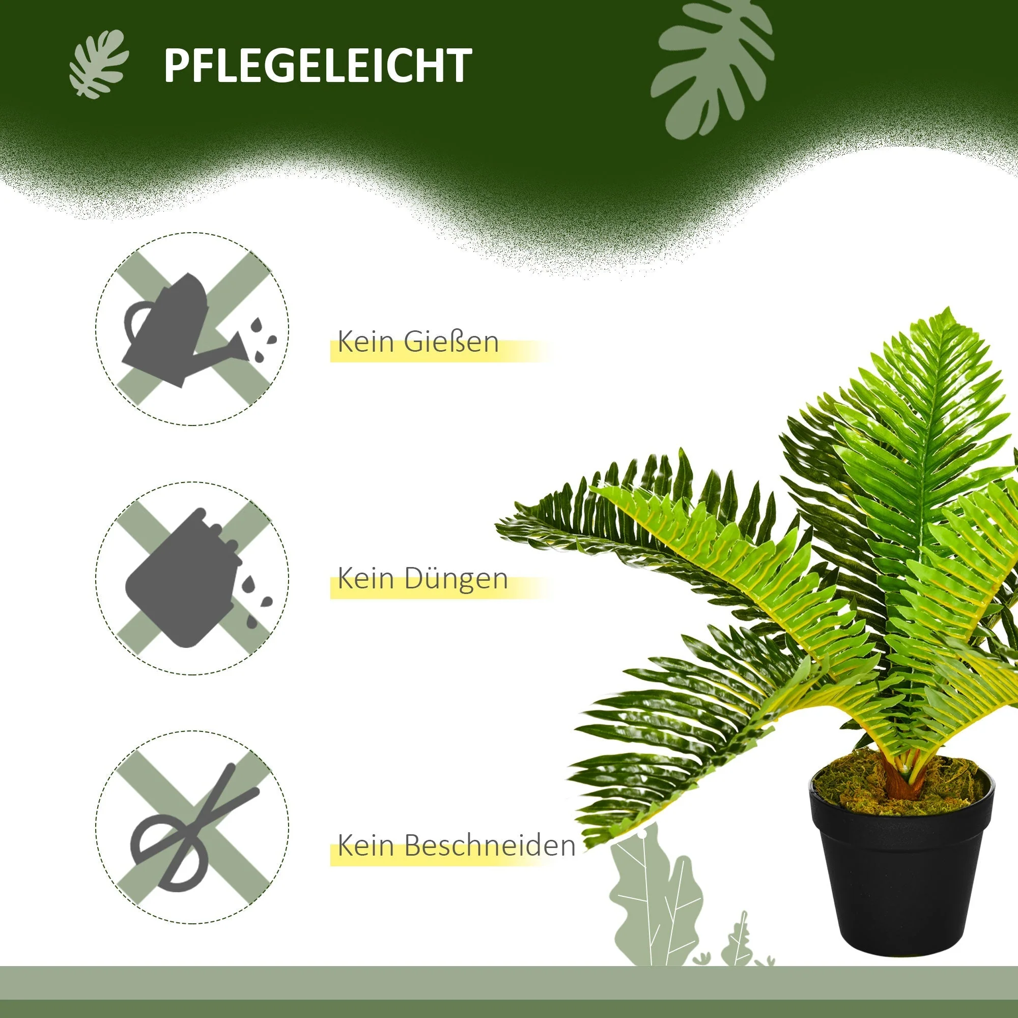 Pot, Houseplant 50 cm, Green - Image 6