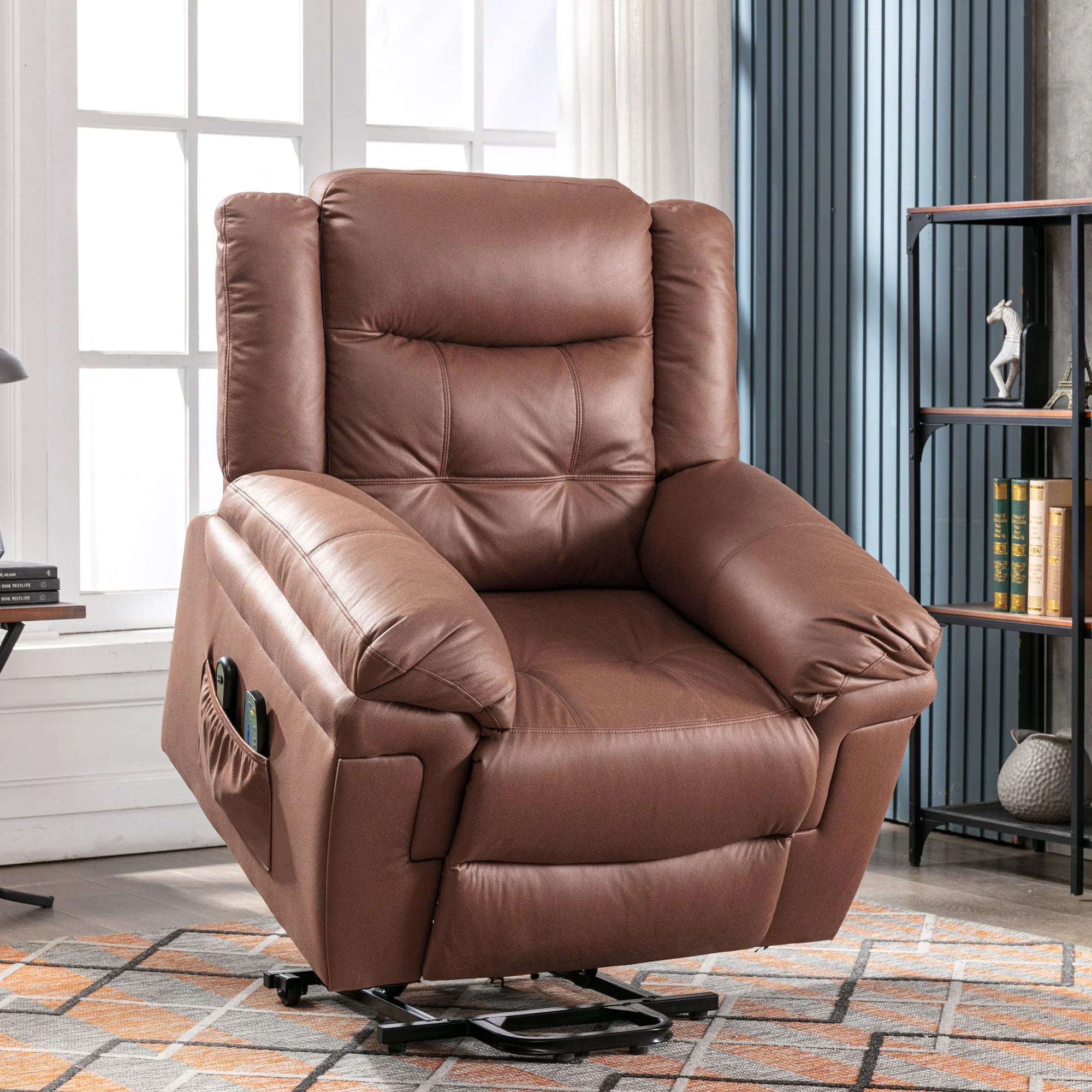 Power Lift Recliner, Electric Massage Heating Chair for Seniors, Tech Cloth