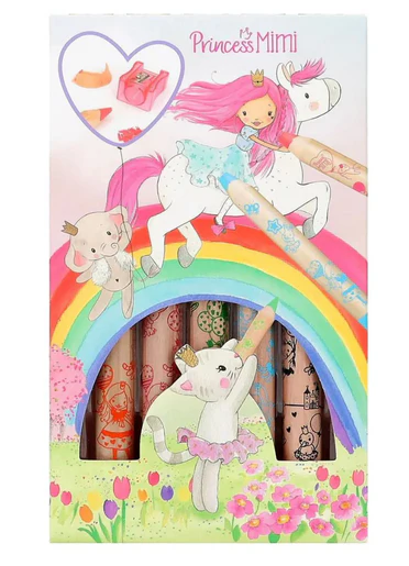 Princess Mimi Colouring Pencils + Sharpener