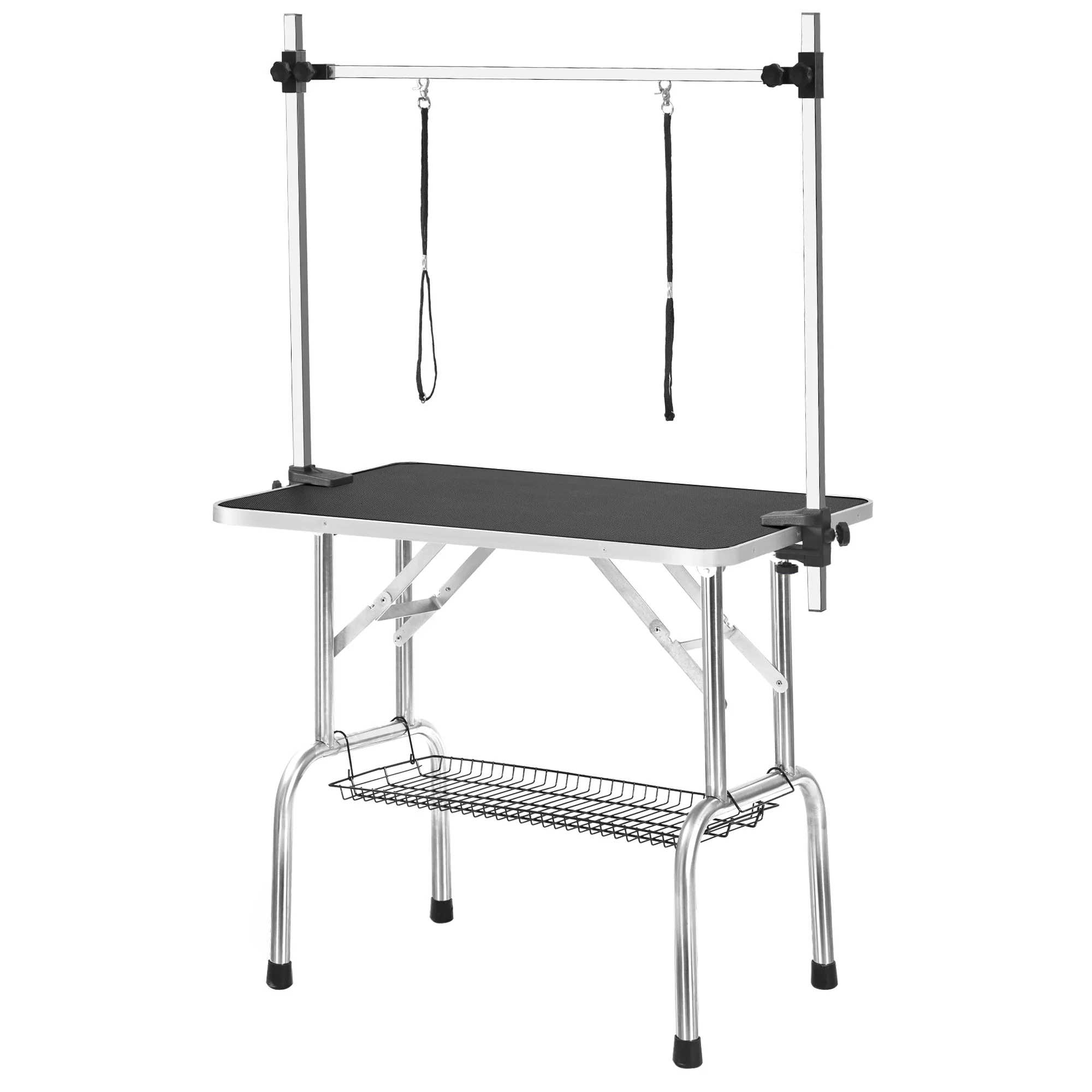 Professional Foldable Dog Grooming Table, Adjustable Arm, Robust, Mesh Tray & Rubber Mat - Image 2