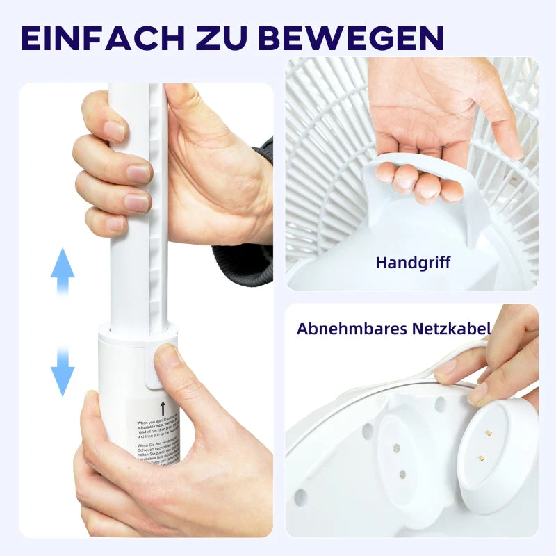 Quiet Pedestal Fan, 12 Speeds Timer Oscillation Remote Sleep Mode, White - Image 8
