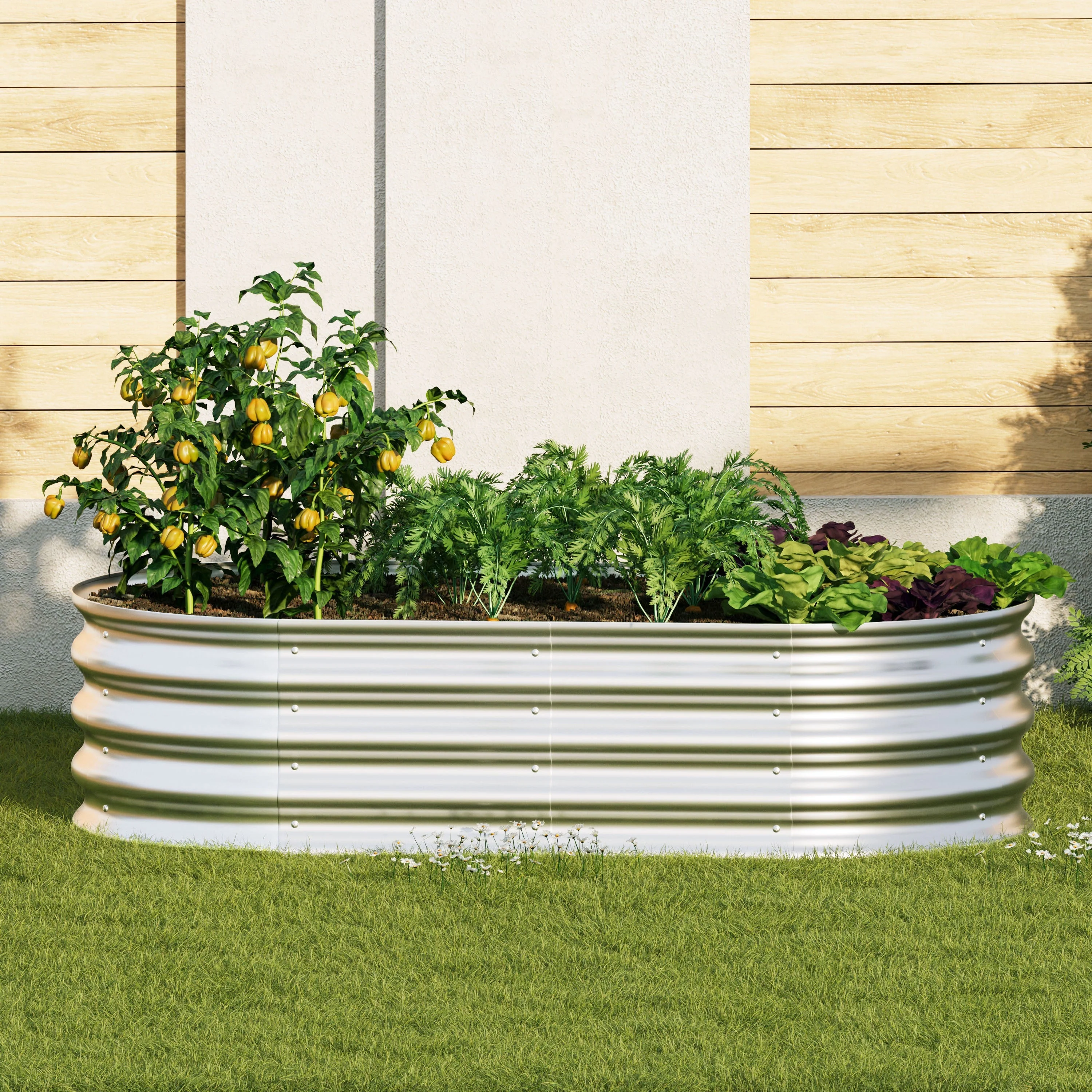 Raised Bed Metal Galvanized Planter Elevated Garden Kit, Rust Resistant, Easy Assembly, 4x2x1ft - Image 2