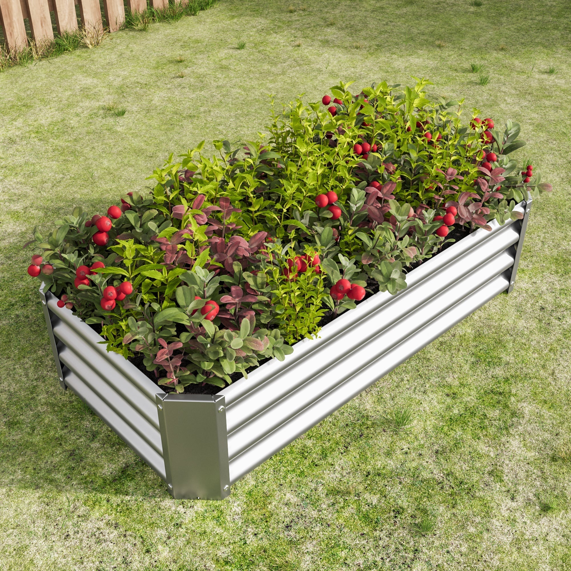 Raised bed Metal Plant Bed, Stable Design, Rust Protection, for Vegetables, Herbs & Flowers, Anthracite - Image 4