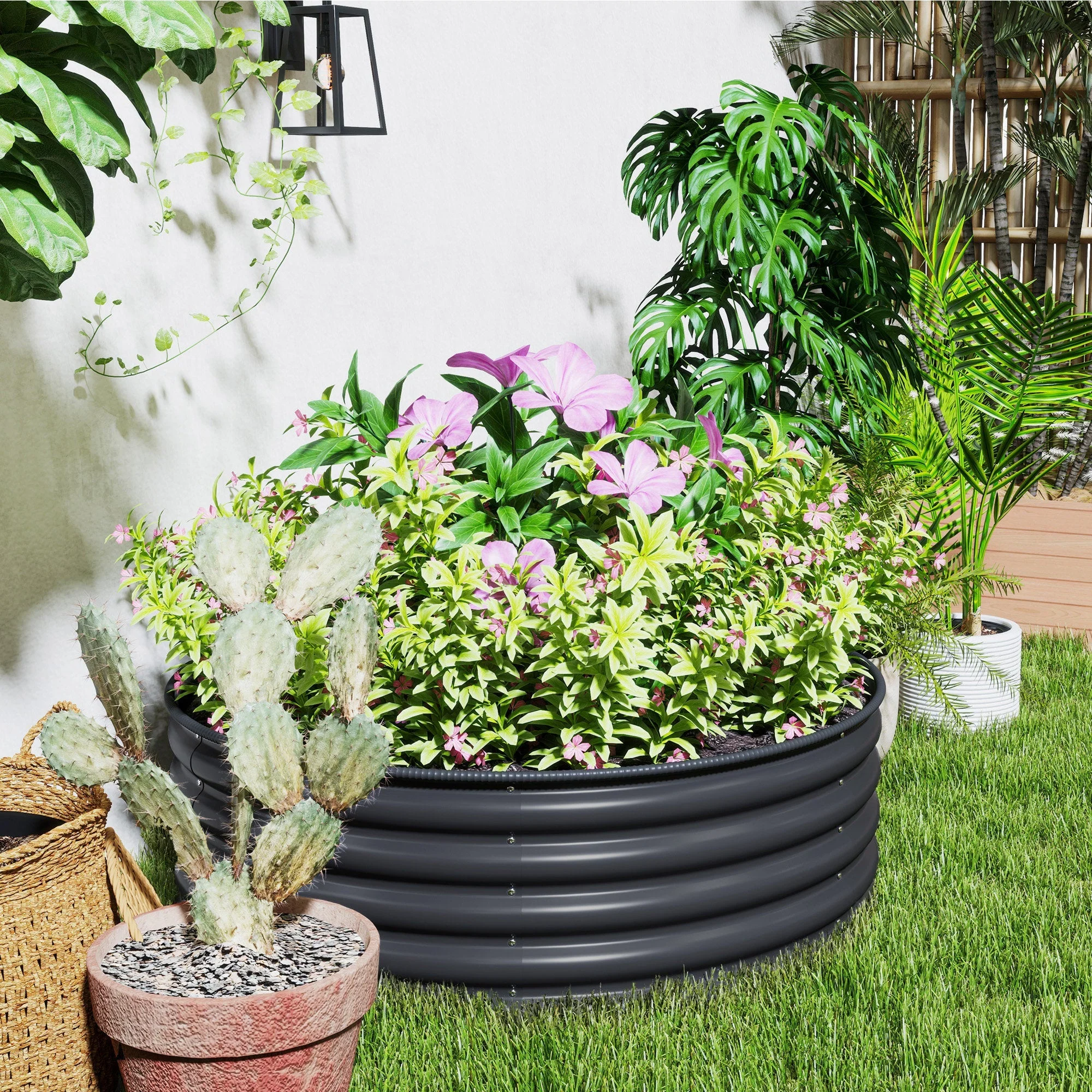 Raised Bed, Stackable Planter 120x120x43cm, Steel - Image 7
