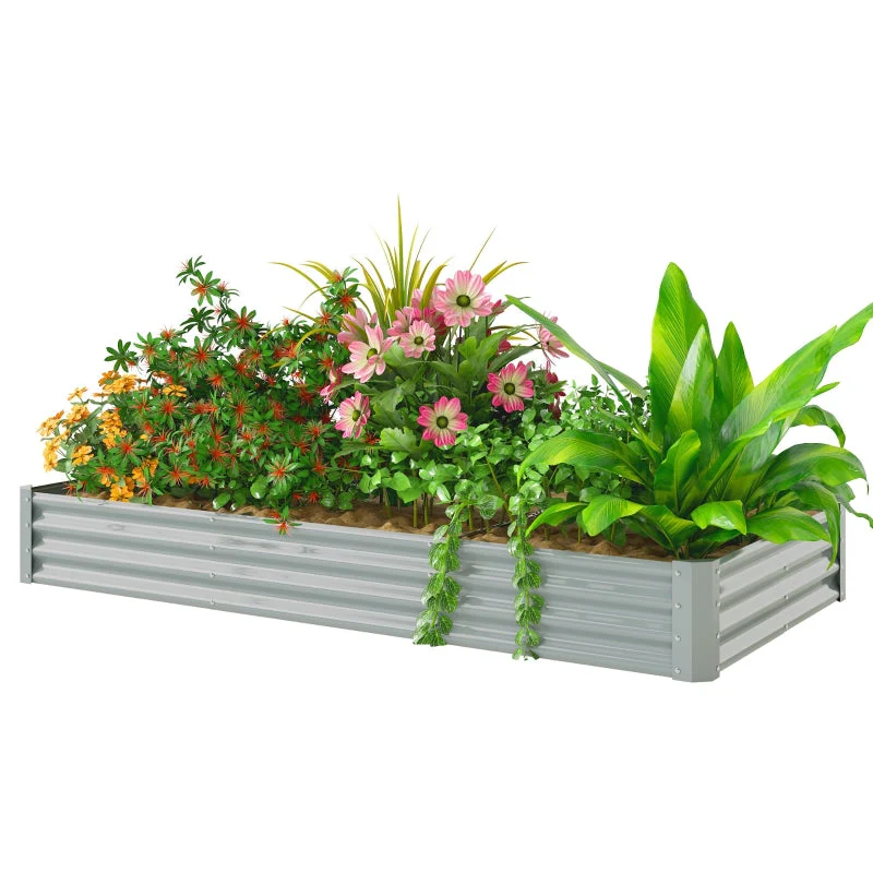 Raised Bed, Weather-Resistant Steel Planter Box 240 x 120 x 30 cm, Steel - Image 2