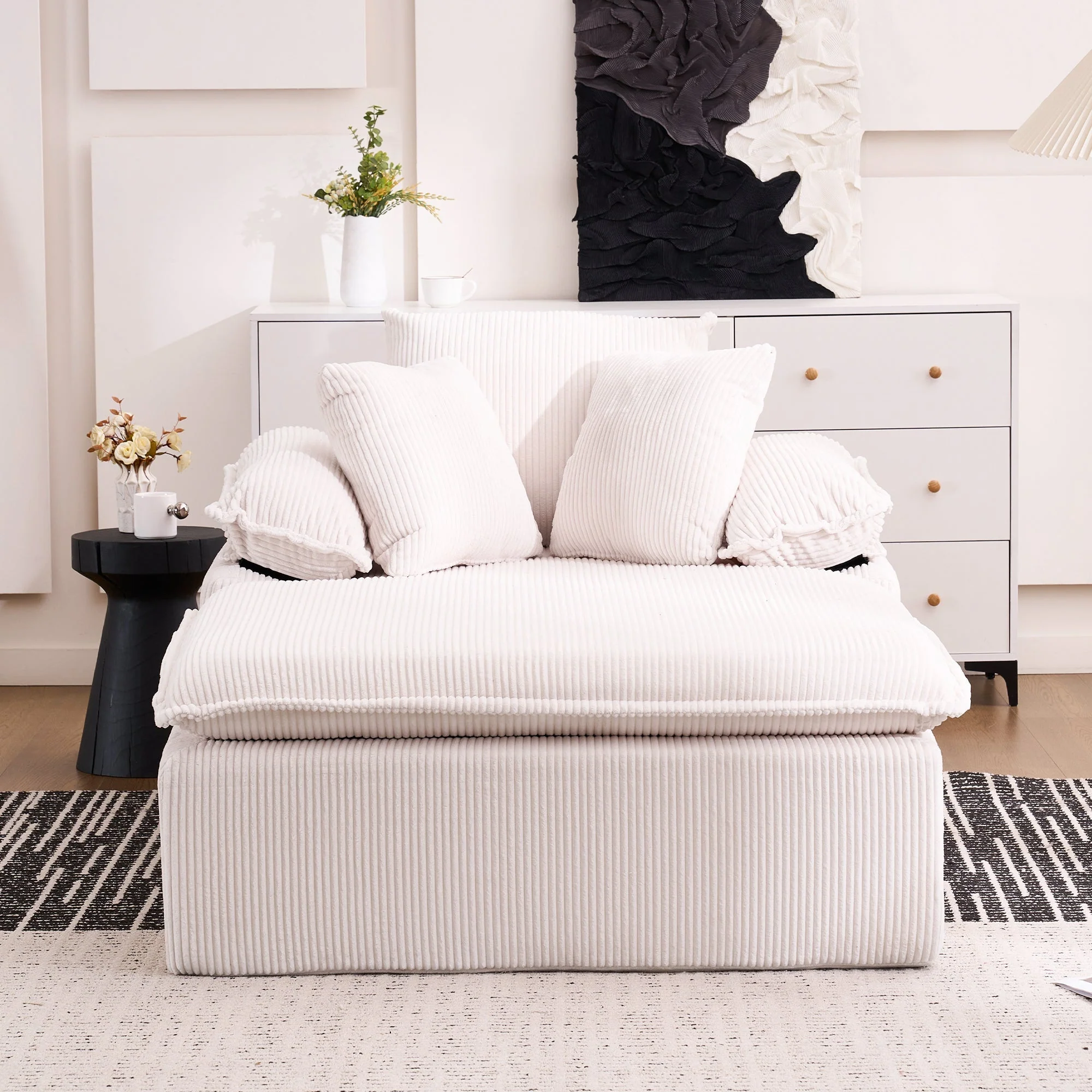 Reclining Sofa 46cm High Frameless Wide Armrests - Image 9
