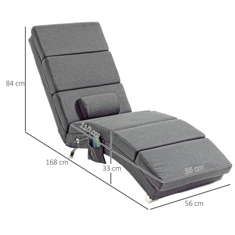 Relaxing Lounger, Massage, 5 Modes, Dark Grey - Image 3