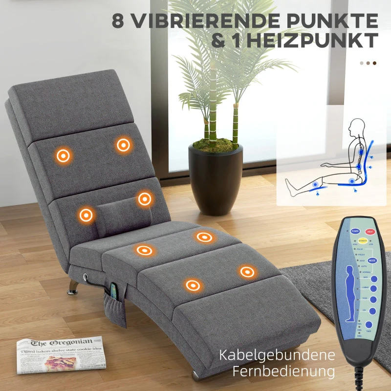 Relaxing Lounger, Massage, 5 Modes, Dark Grey - Image 4