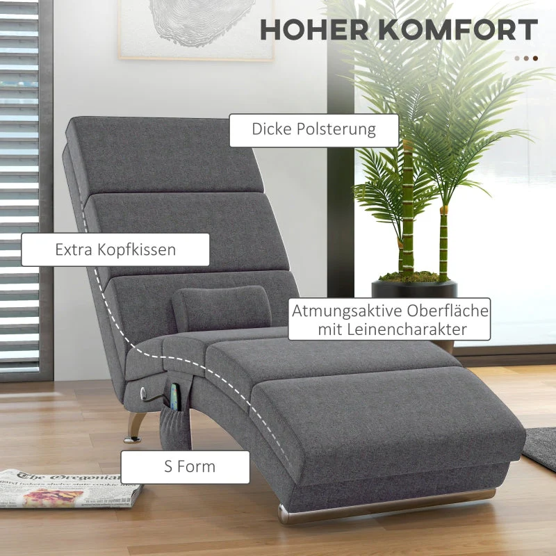 Relaxing Lounger, Massage, 5 Modes, Dark Grey - Image 5