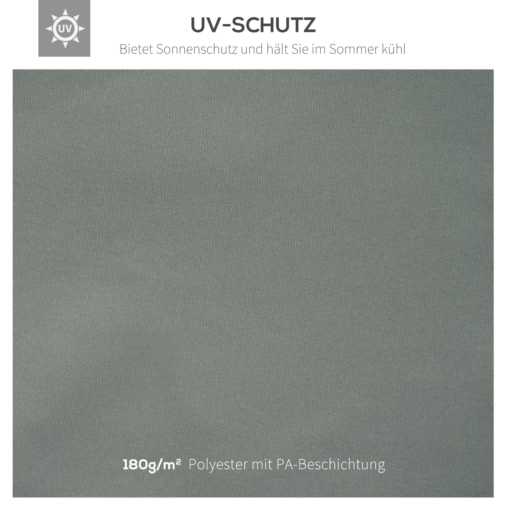 Replacement Roof, Gazebo/Tent Cover 3x4m Polyester, Dark Grey - Image 4
