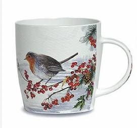 Robin China Mugs Set/4