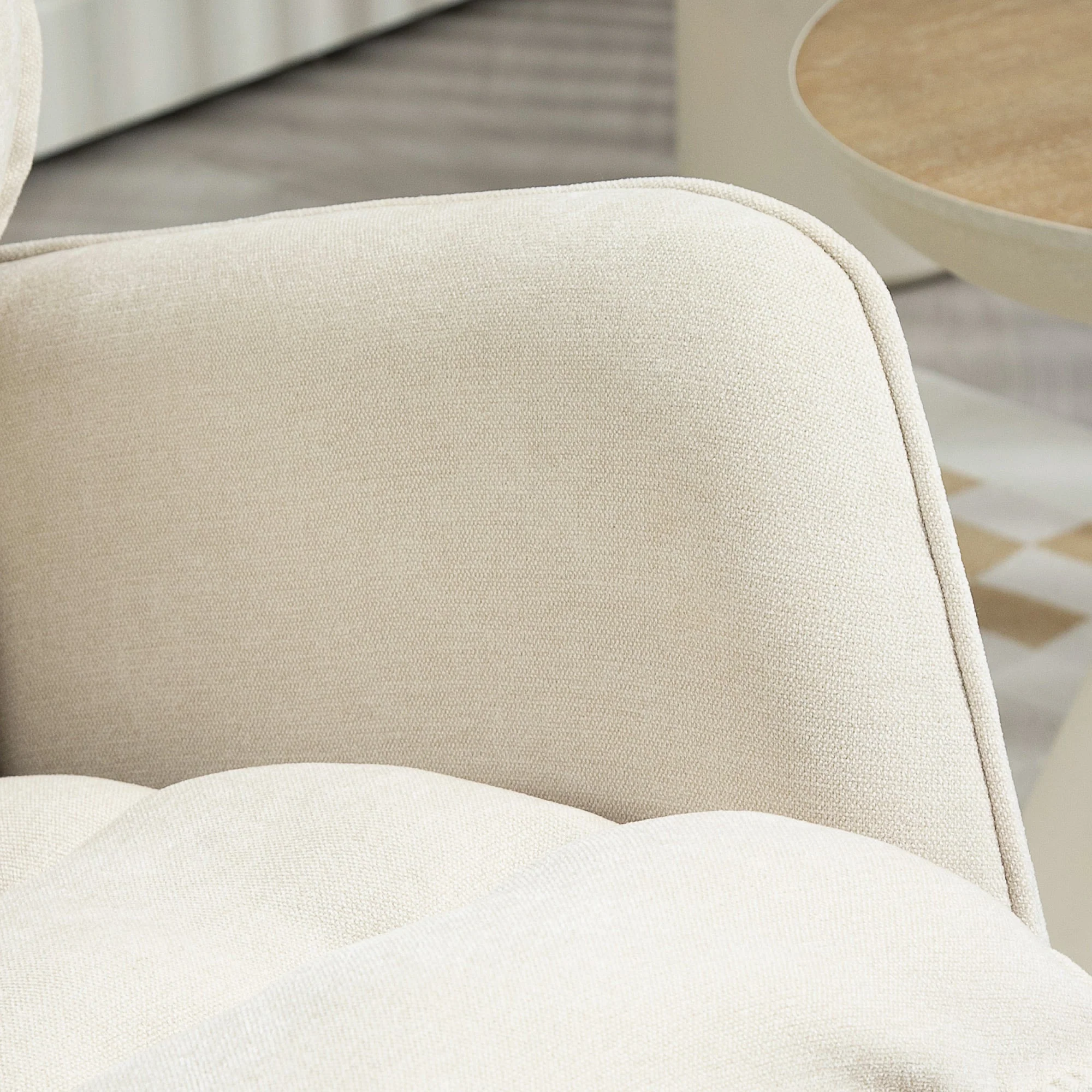 Rocking Chair, Armrests, Nursing, 120 kg Load Capacity, Chenille Look, Beige - Image 7