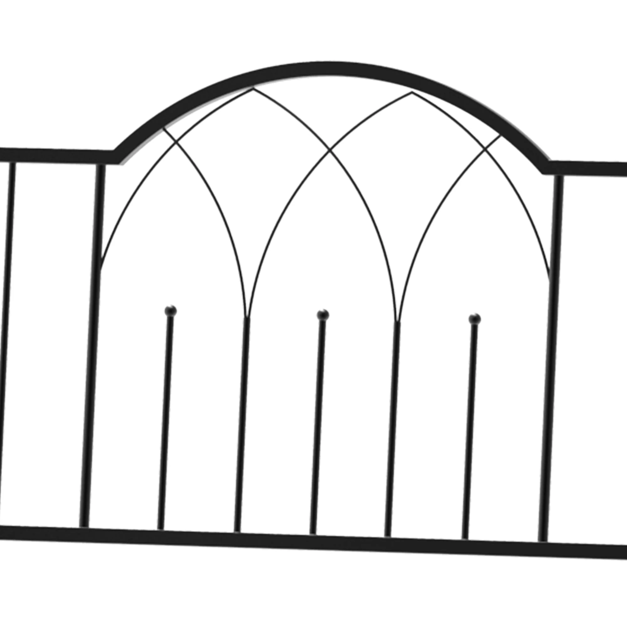 Rose Arch with Bench, Garden Trellis, Metal Black - Image 7