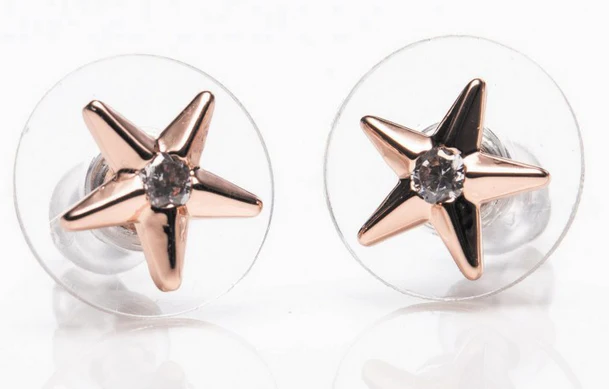 Rose Gold Star Earrings