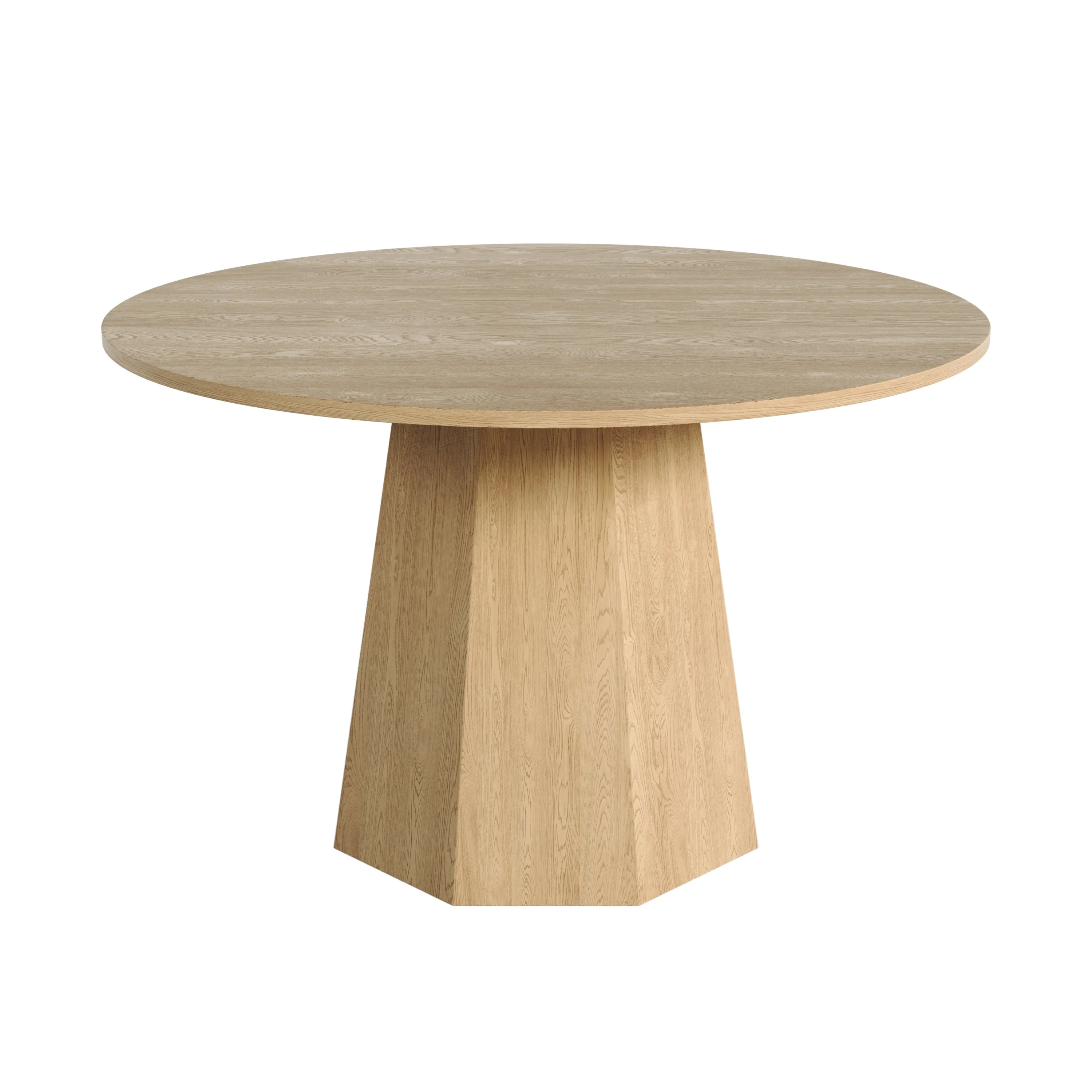Round Dining Table 120x120cm 4-6 Seater Classic Scandinavian Style Oak - Image 8