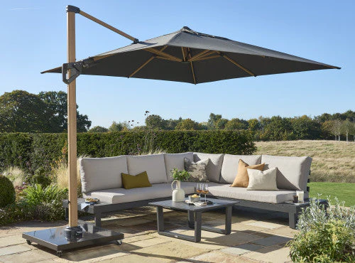 Royce - Ambassador with Wood Look Frame & Novasun™ Smoke Grey Canopy & Cover - Image 3