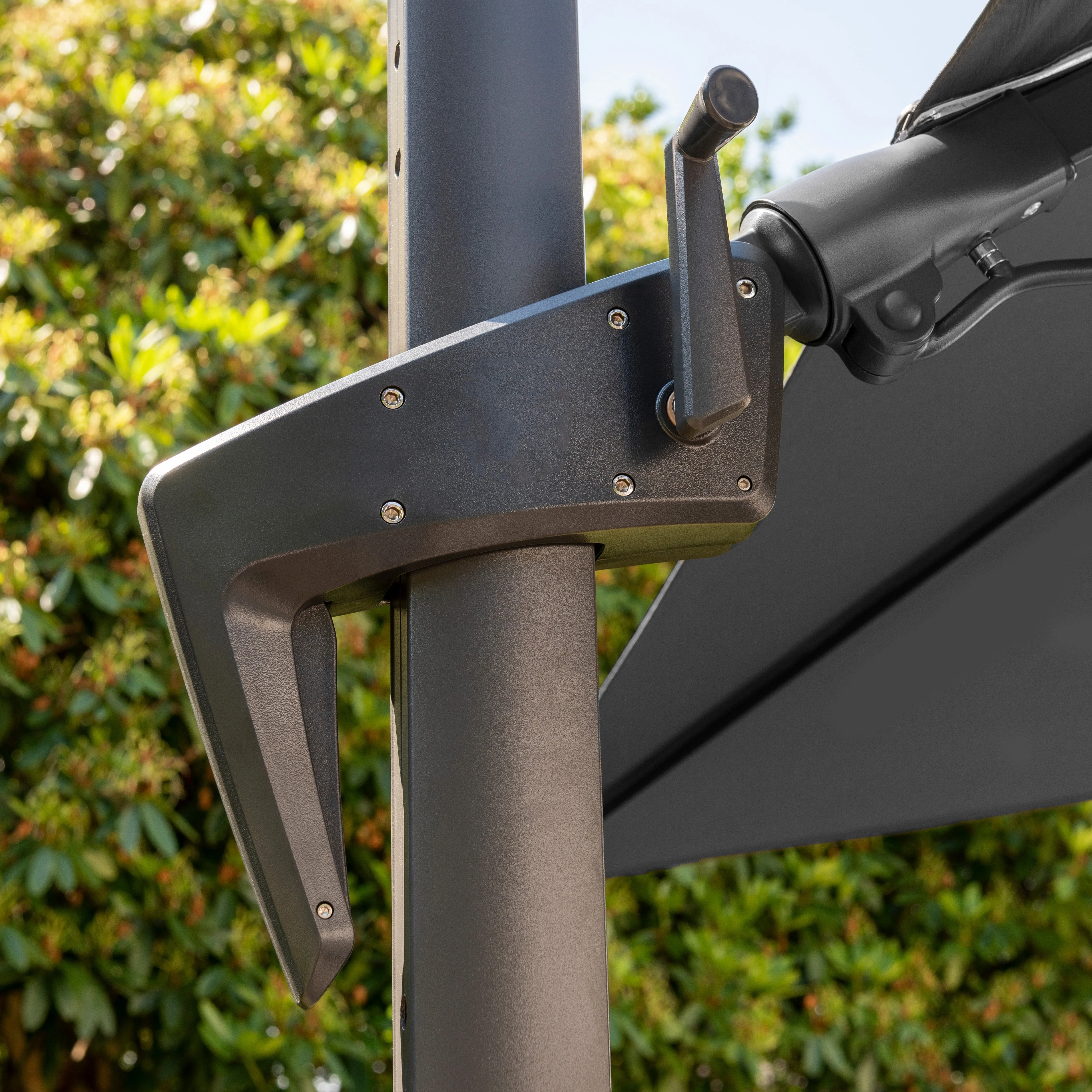 Royce - Executive Standard Cantilever Parasol with Night Cover (Soft Grey) - Image 5