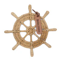 RR Rattan Steering Wheel Decoration