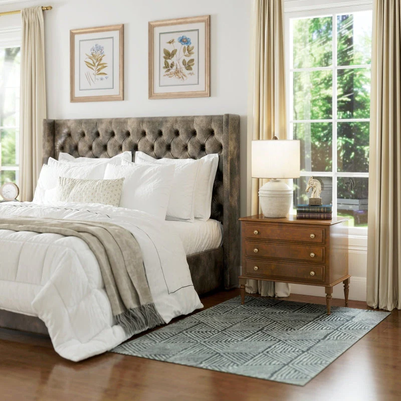 Rug Modern Style Washable Area Dark Grey - Image 8
