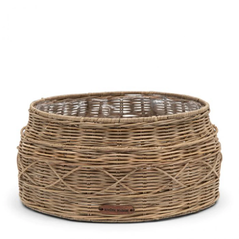 Rustic Rattan Classic Planter Round