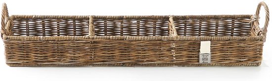 Rustic Rattan Rectangular Basket