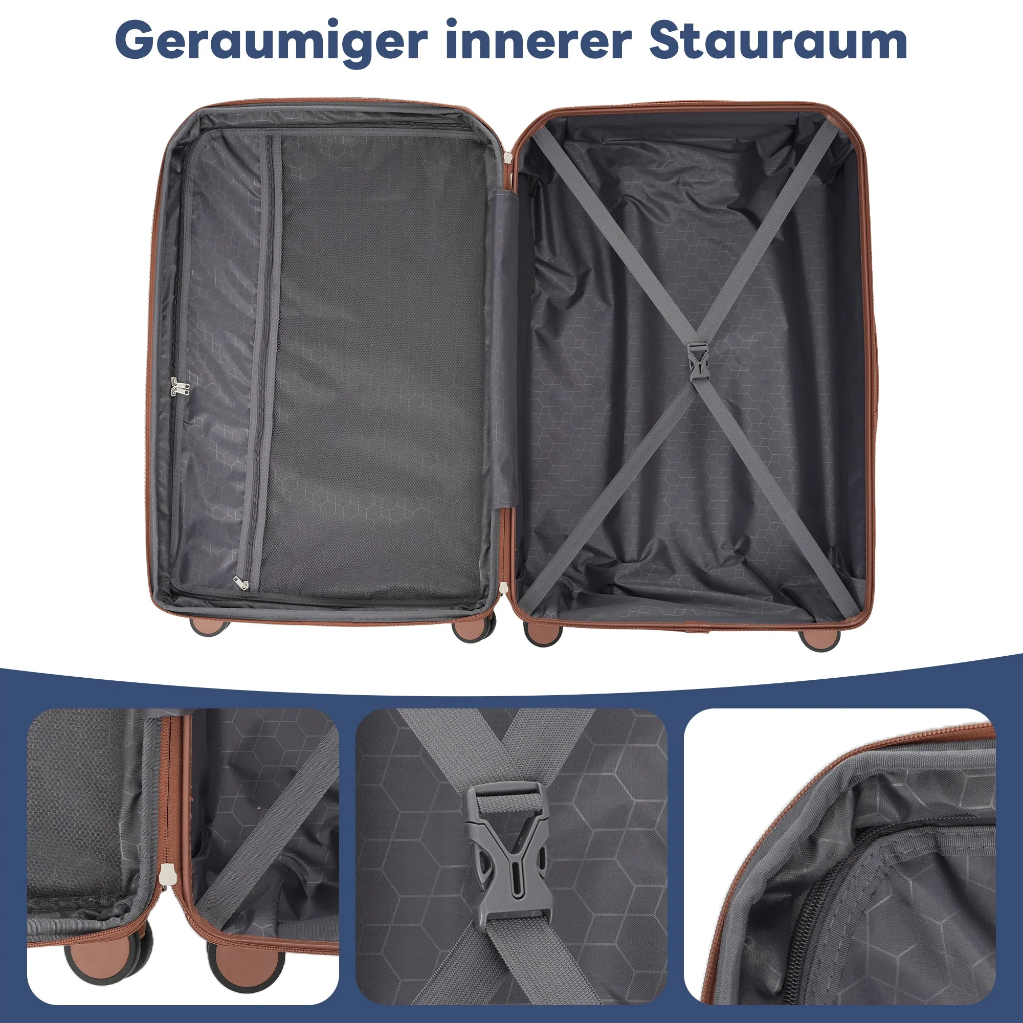 S&M&L&XL Luggage Set 4-Piece 360° Double Wheels TSA Lock Hardshell - Image 8