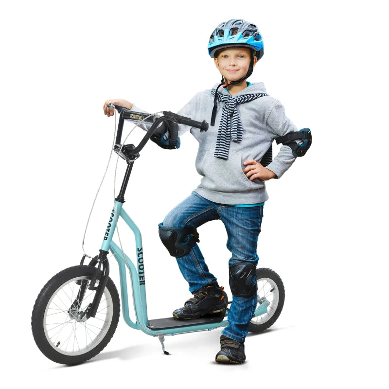 Scooter Roller Children's Scooter, Pneumatic Tires 16/12 inches, Blue - Image 2