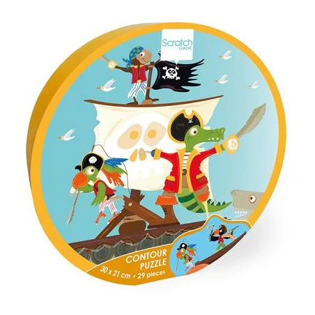 Scratch Compact Puzzle 29pcs - Pirate