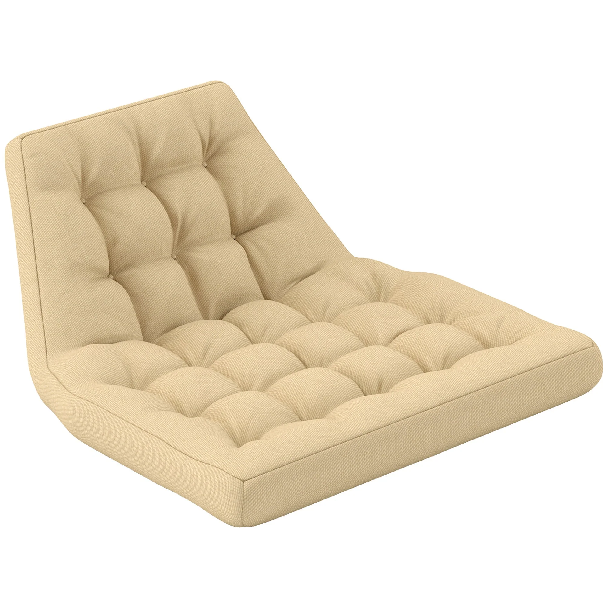 Seat Cushion 120x100 cm with Backrest Water-Repellent Beige - Image 2