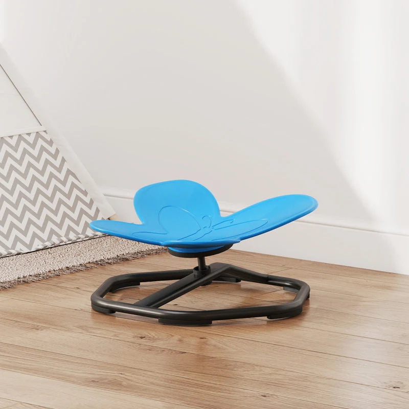 Sensory Swivel Chair, Balance and Coordination, Butterfly Shape, Blue - Image 6