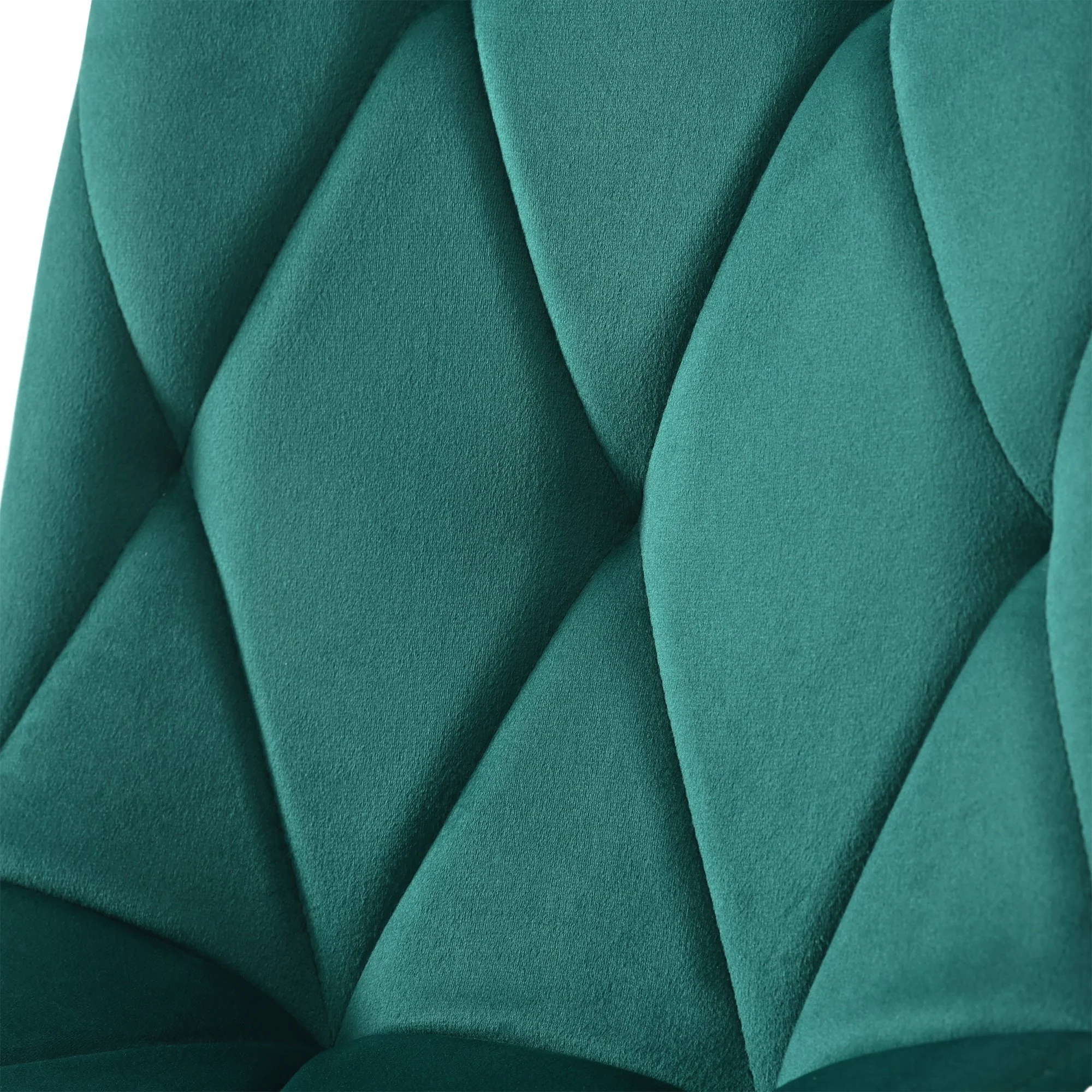 Set of 4 Dining Chairs Upholstered Designer Twill Velvet Dark Green - Image 6