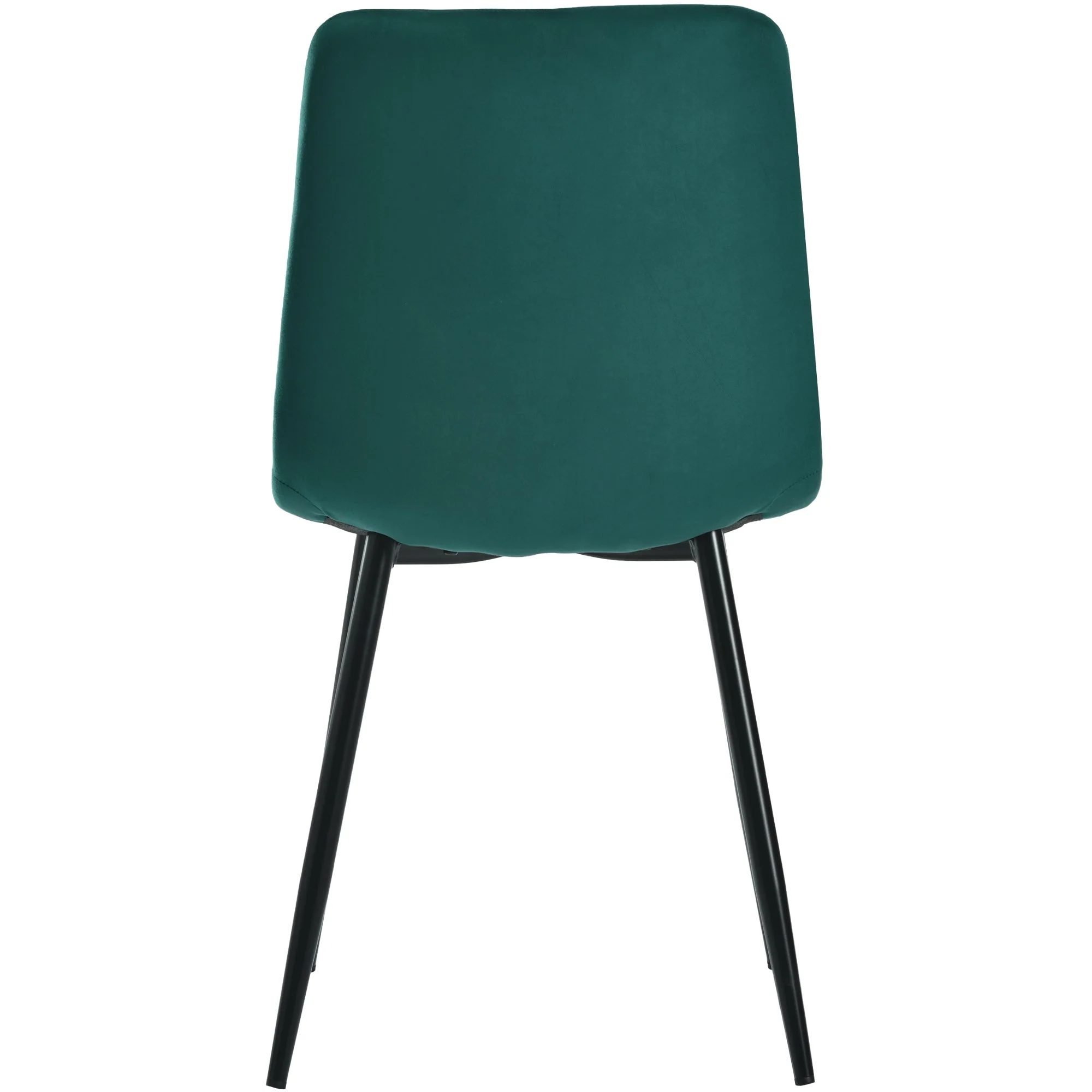 Set of 4 Dining Chairs Upholstered Designer Twill Velvet Dark Green - Image 8