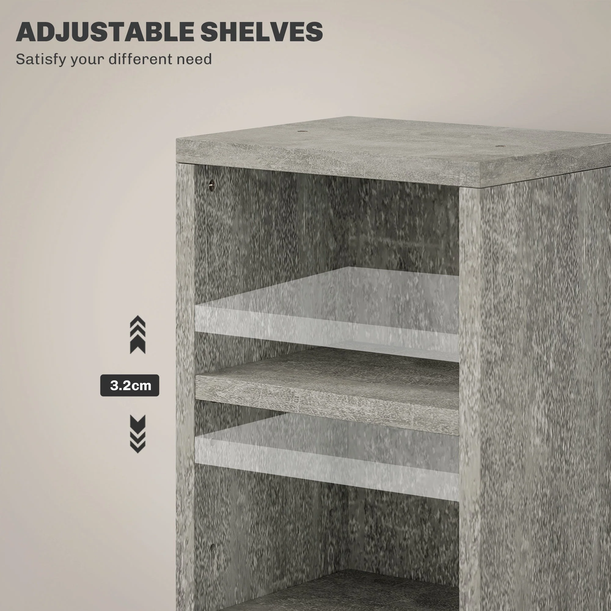 Set of Two 102 CD Storage Units - Cement Grey - Image 6