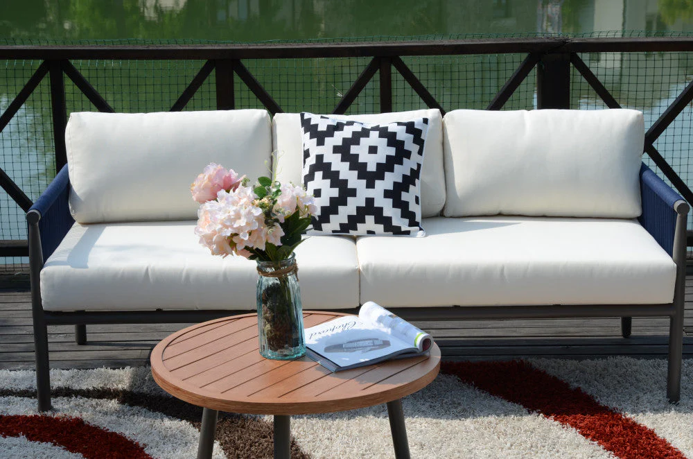Seville Deluxe Sofa Set with Beige Cushions - Image 3