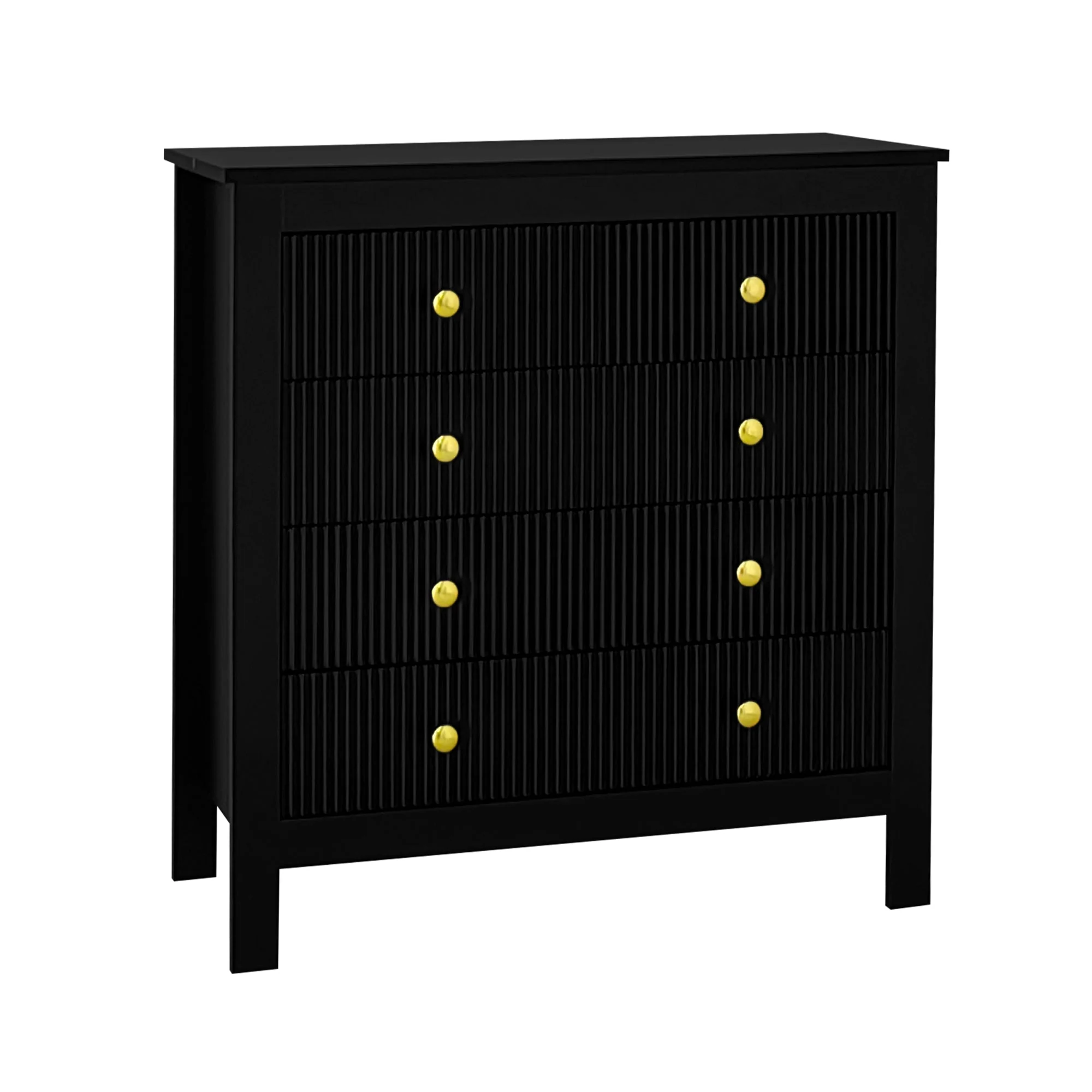 Sideboard, chest of drawers with special doors, gold handles - Image 22