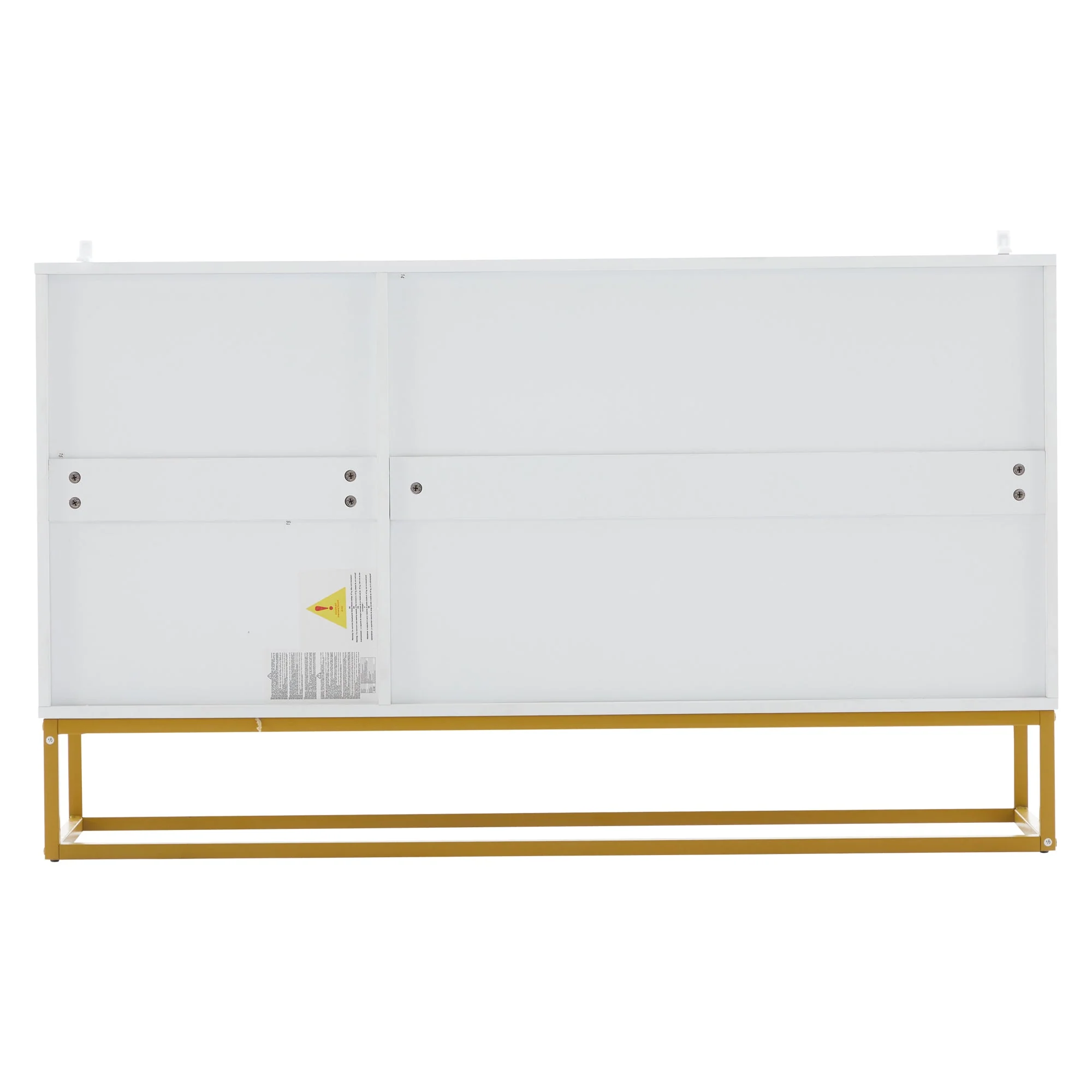 Sideboard, Modern Buffet Cabinet with 4 Compartments, 130 cm Wide, High-Gloss - Image 10