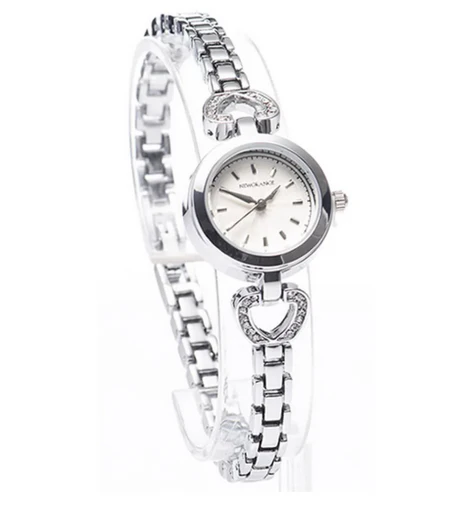 Silver Diamond Heart Watch