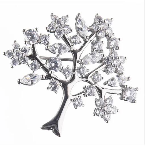 Silver Tree of Life Brooch