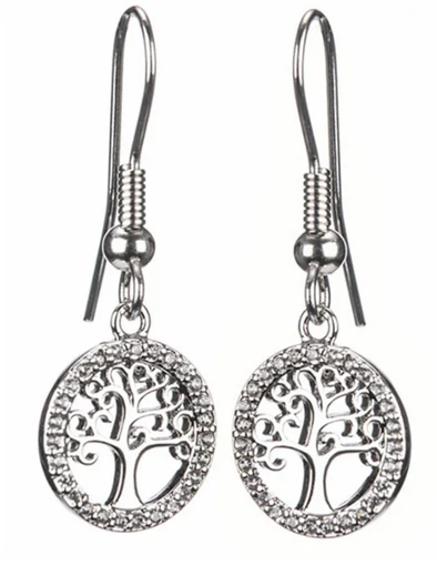 Silver Tree of Life Earrings