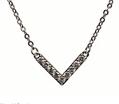 Silver V Pendant
