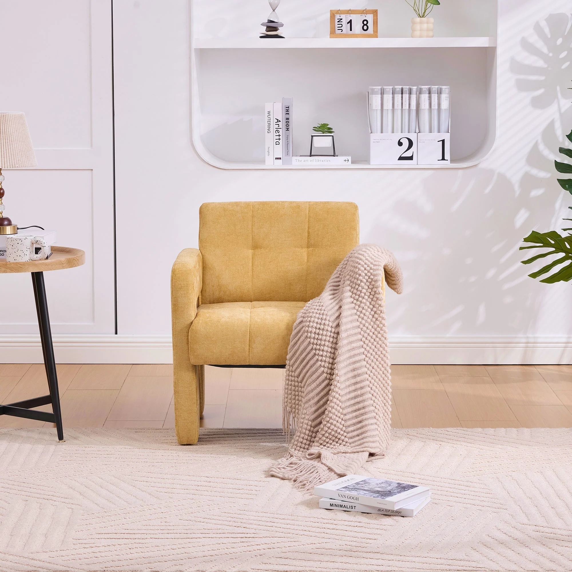 Single Armchair Modern Minimalist Nordic Style Comfortable Padded - Upholstered - Image 7
