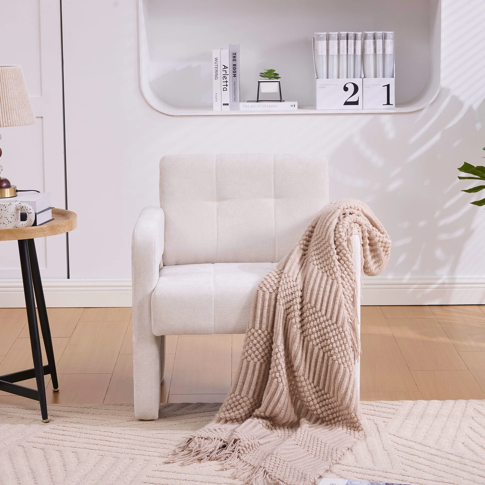 Single Armchair - Modern Minimalist Upholstered Nordic Style - Image 7