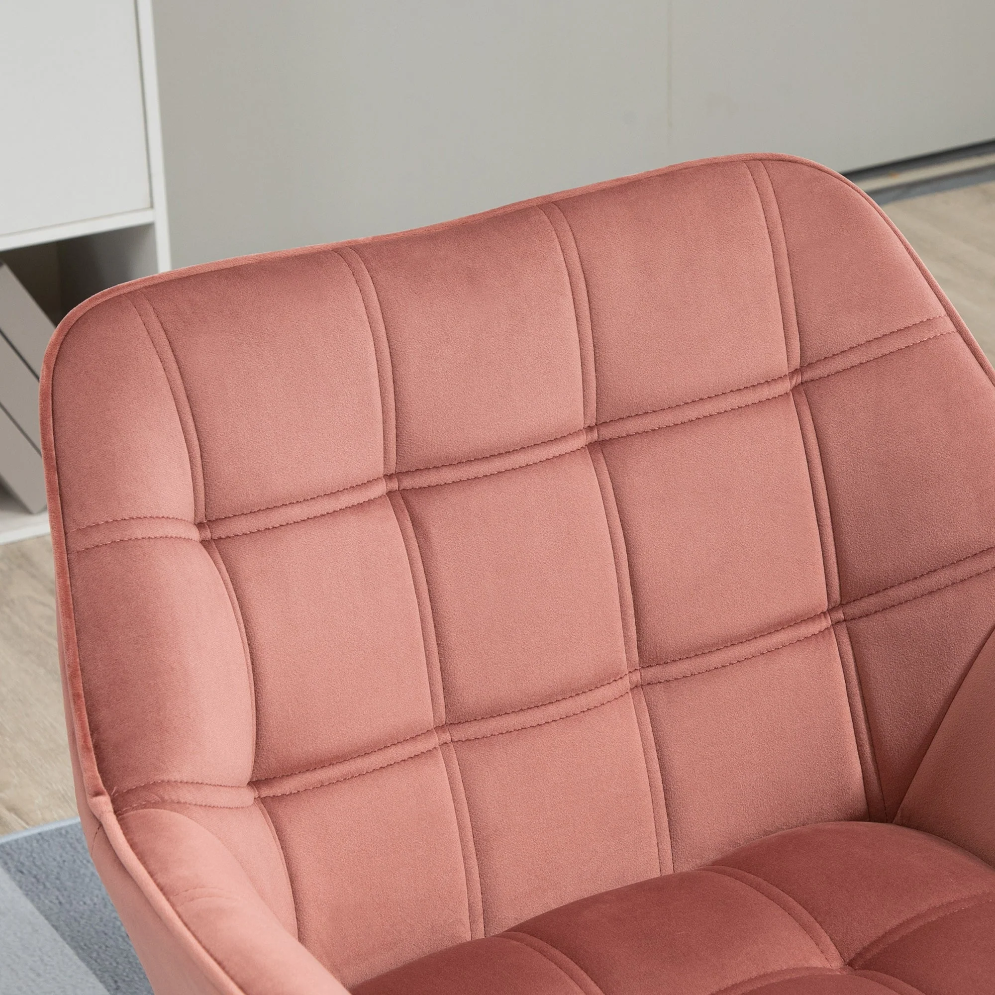Single Armchair, Relaxing Velvet-Look Upholstered, Raised Legs - Image 7