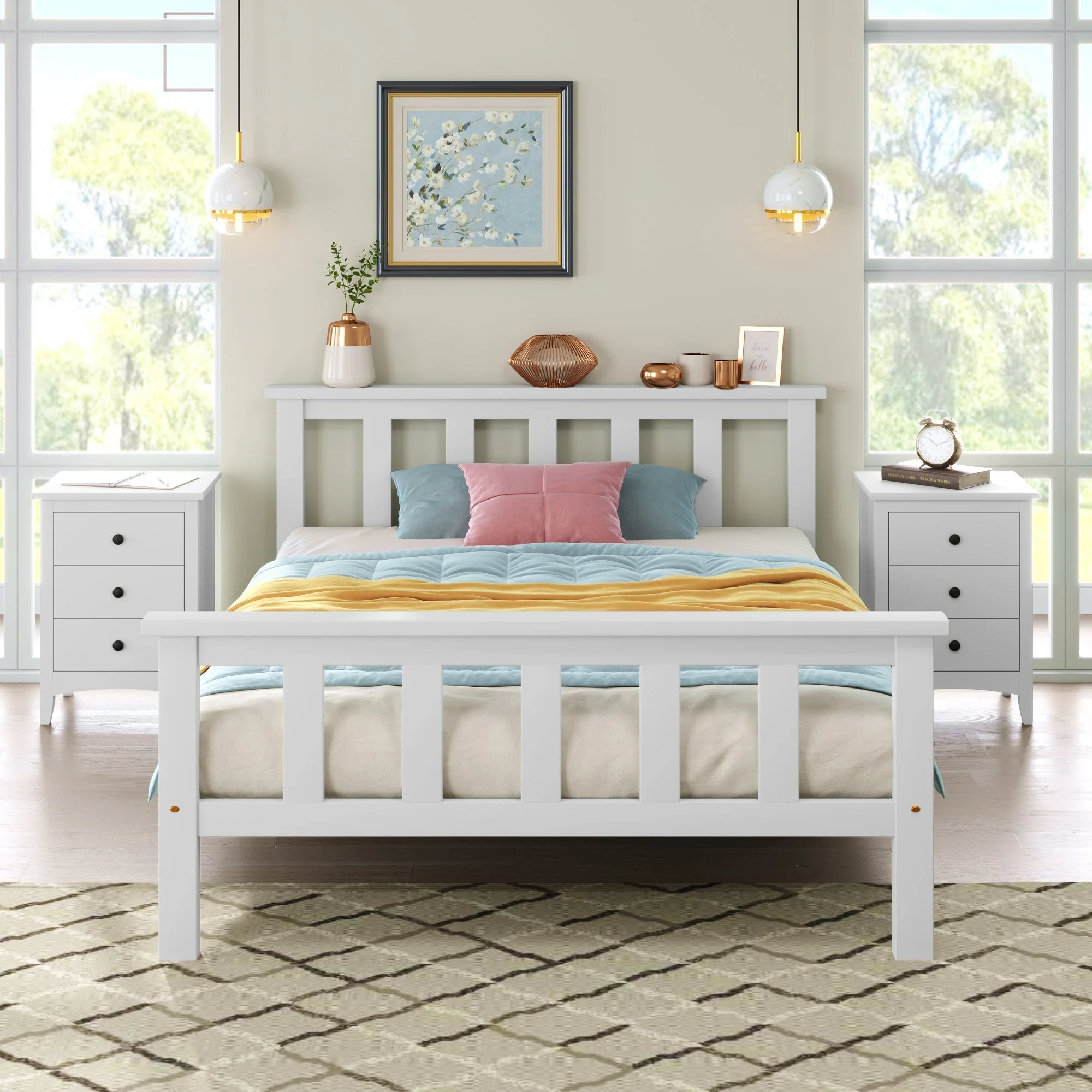 Single Bed White 3ft Solid Pine Wooden Bed Frame for Adults, Kids 190 x 90 cm (3FT) - Image 4
