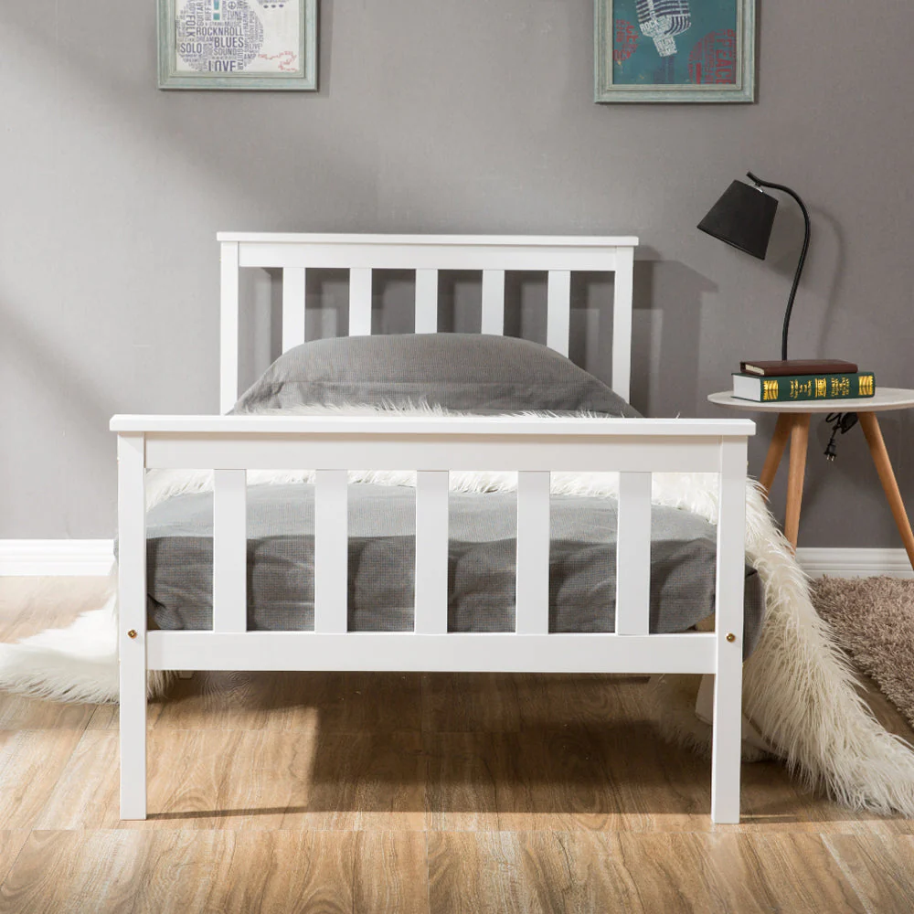 Single Bed White 3ft Solid Pine Wooden Bed Frame for Adults, Kids 190 x 90 cm (3FT) - Image 7