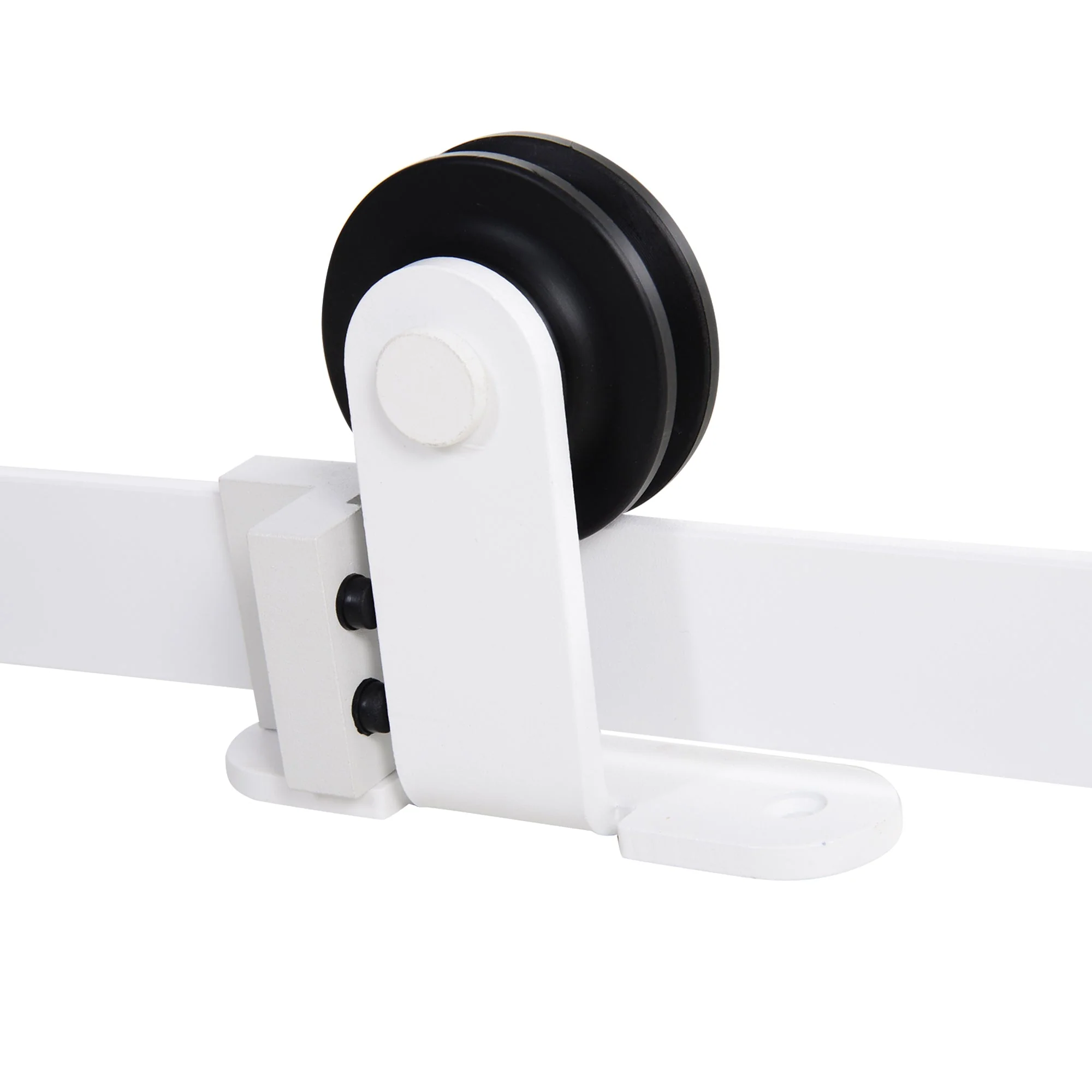 Sliding door fitting set 183 cm complete set carbon steel white - Image 6