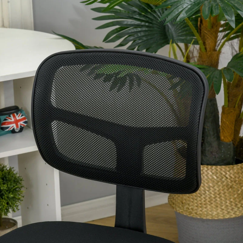 Small Office Chair, Armless Ergonomic Swivel Height Adjustable, Mesh - Image 5